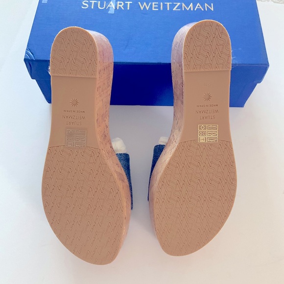 NWT Stuart Weitzman Summer Wedge - Denim - Picture 3 of 4